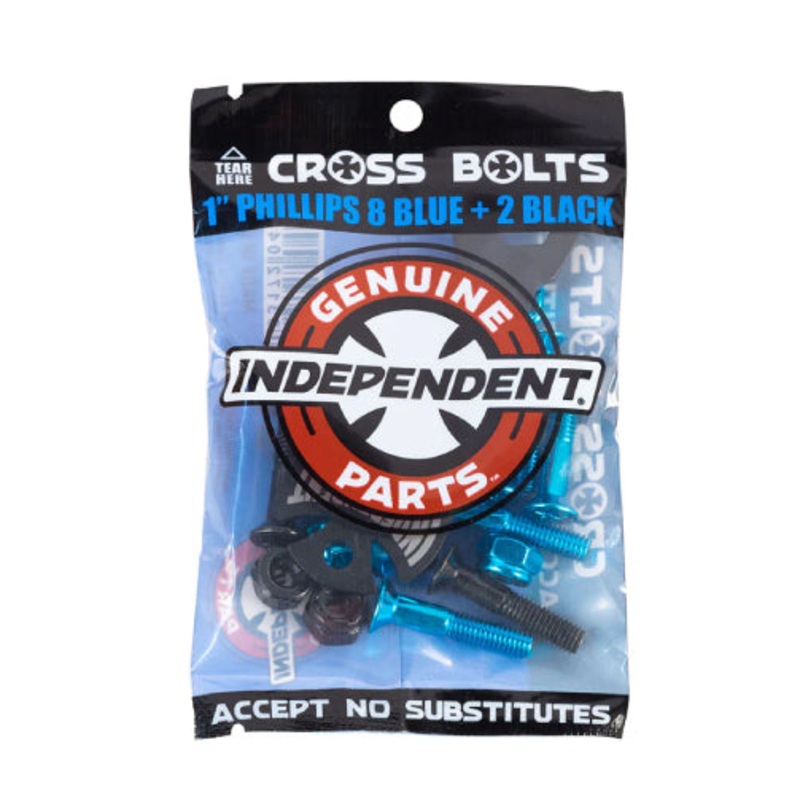 Independent Phillips Cross Bolts Hardware Blue/Black with Tool 1″ 1.0″