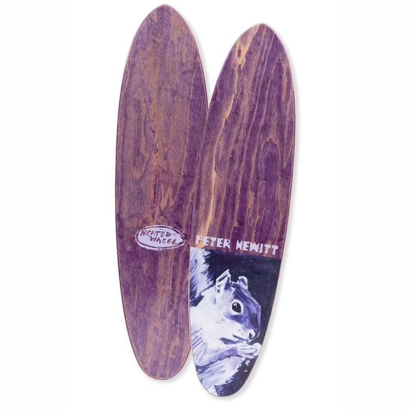 The Heated Wheel Polarizer Peter Hewitt Nut Cracker Skateboard Deck Purple 6″