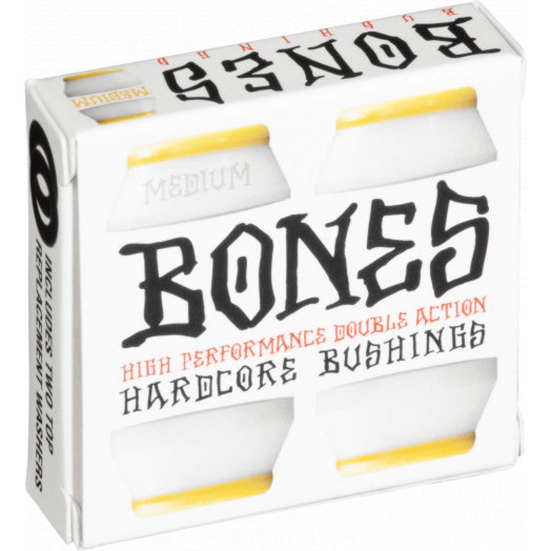 Bones Hardcore Medium Bushings White/Yellow 91A