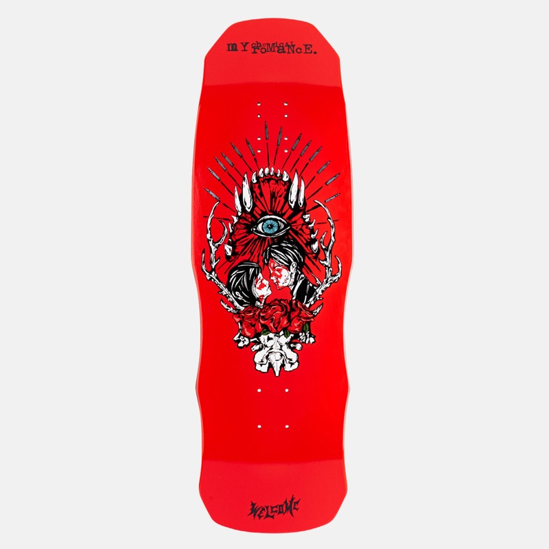Welcome Skateboards – 9.75″ My Chemical Romance Three Cheers Skateboard Deck – Red