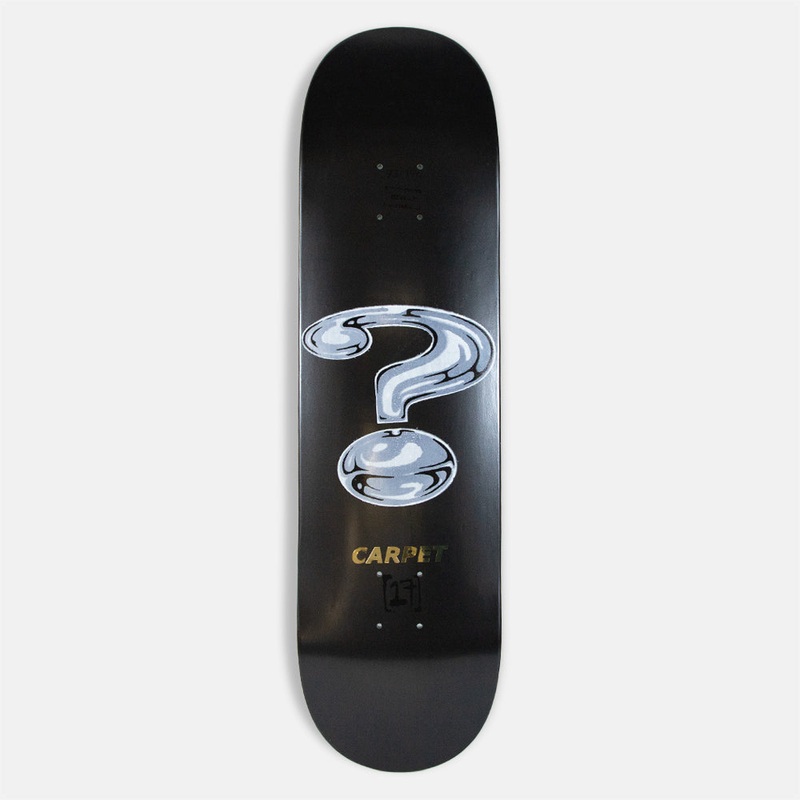 Carpet Company – 8.38″ Chrome Skateboard Deck – Black