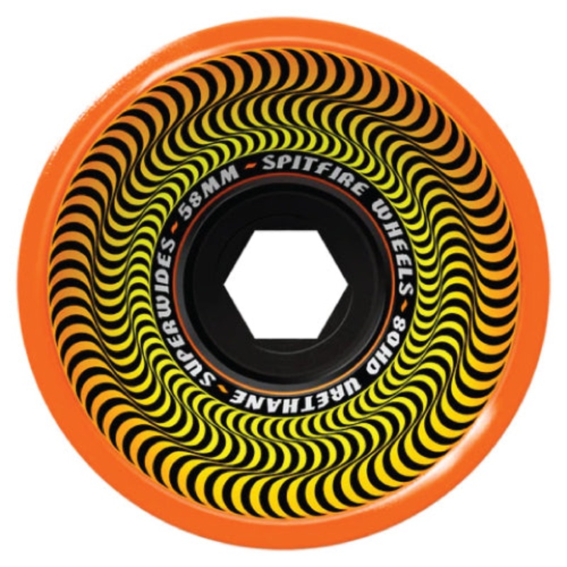 Spitfire Superwides Wheels Orange 58MM 80HD 58mm