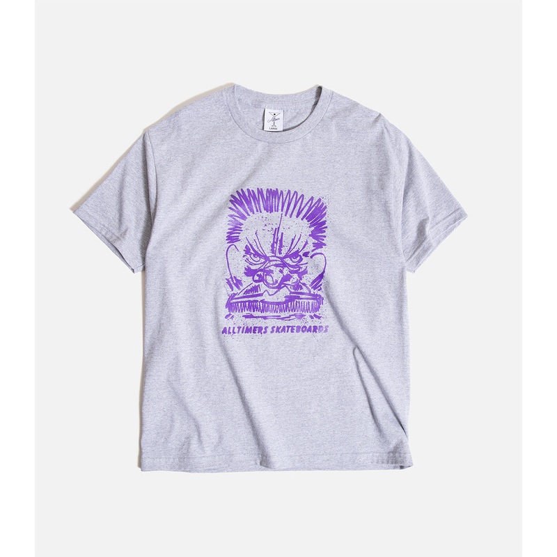 Alltimers Smushed Face T-Shirt S Heather Grey