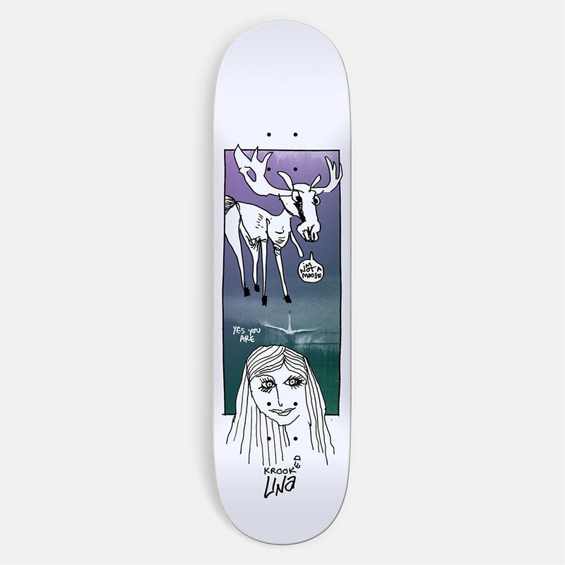 Krooked Skateboards – 8.38″ Una Farrar Debate Skateboard Deck