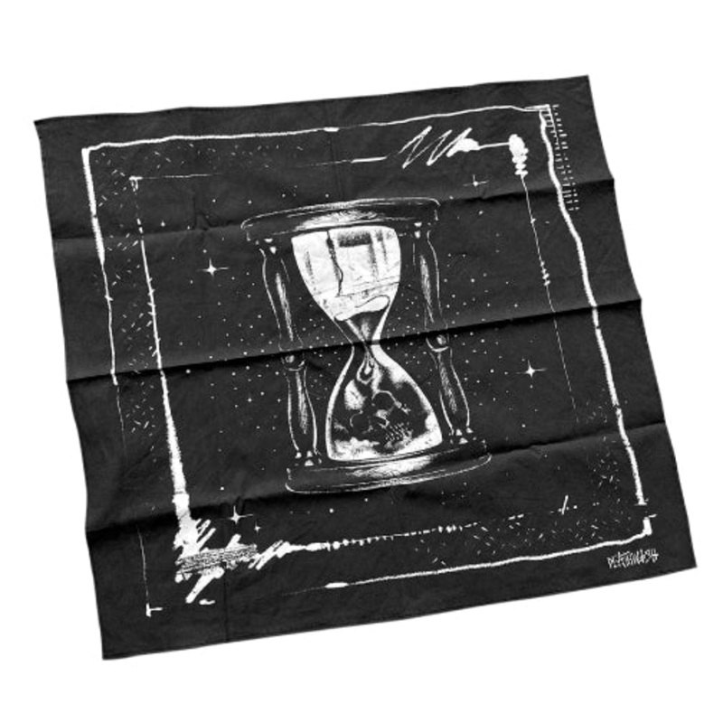 Deathwish Time Waits Bandana – Black/White