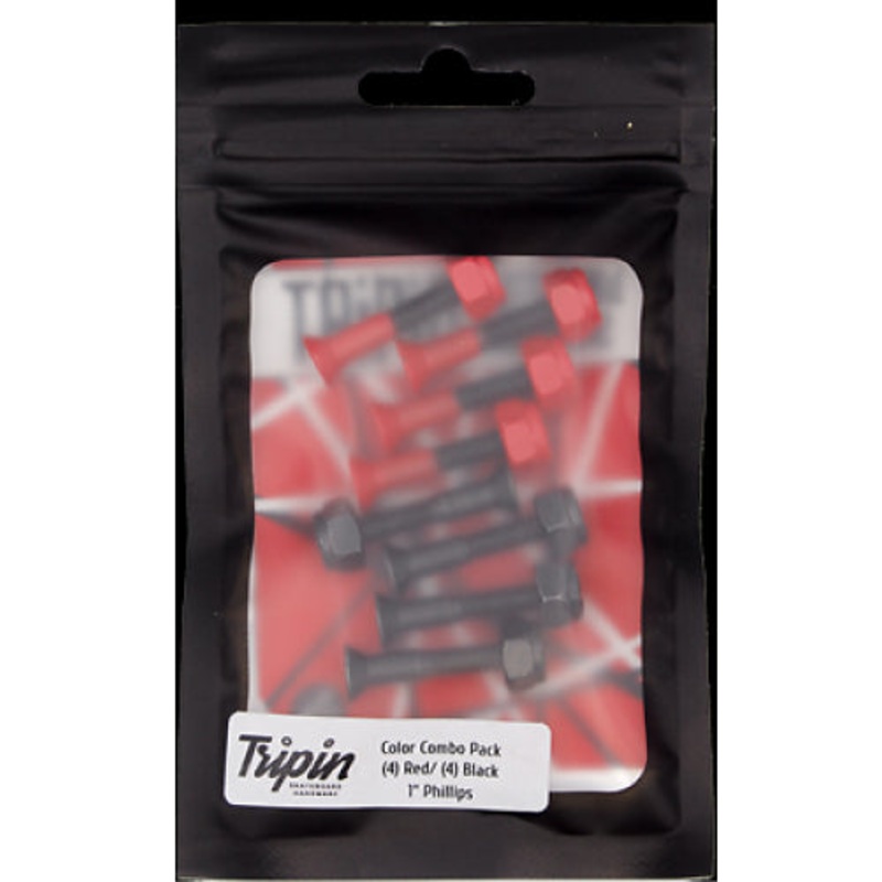 Tripin Phillips Hardware Combo Pack Red/Black 1″ 1.0″