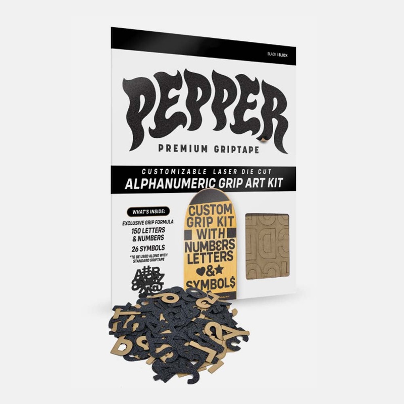 Pepper Griptape – Alphanumeric Griptape Kit – Black