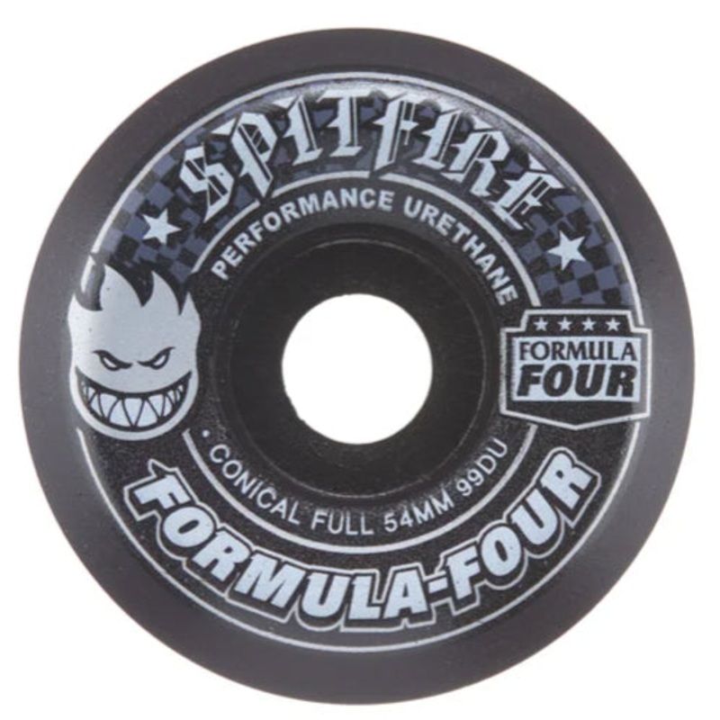 Spitfire F4 Conical Full Wheels Black 54MM 99D 54mm
