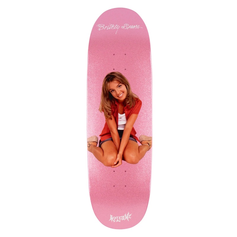 Welcome Skateboards – 9.5″ Britney Spears Baby One More Time On Boline 2.0 Skateboard Deck – Pink Glitter