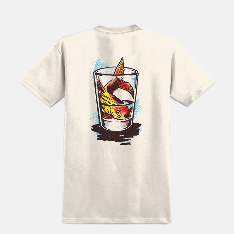 Anti Hero Skateboards – Fish Bowl T-Shirt – Cream / Multi Small