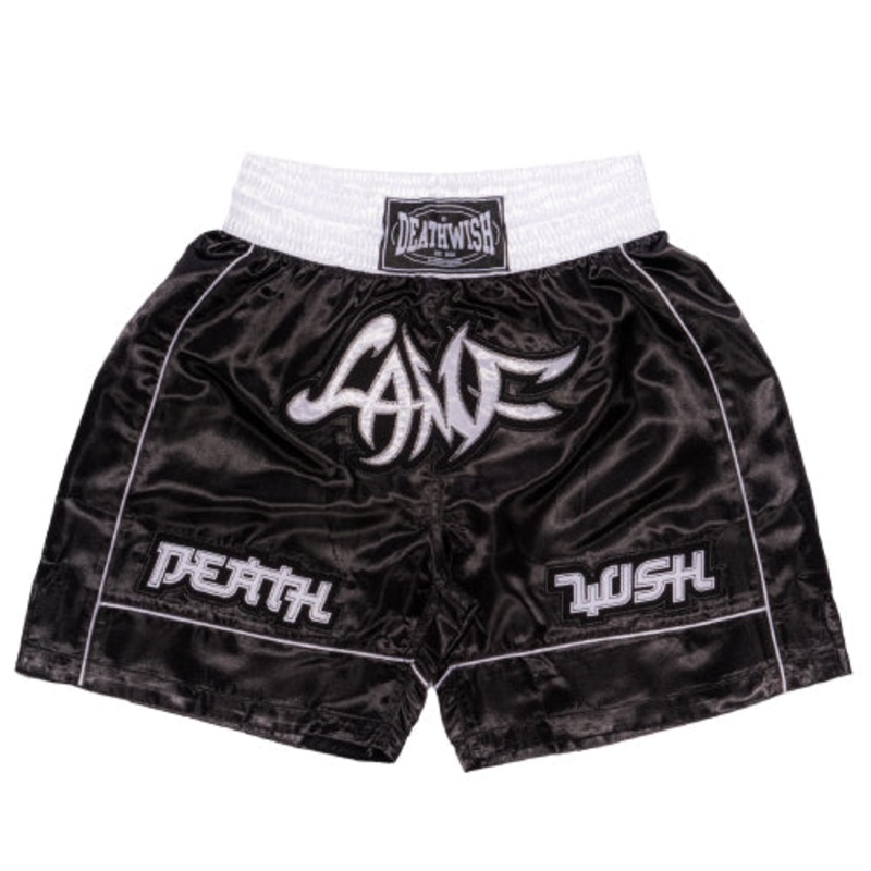 Deathwish LAMF Satin Boxing Shorts – Black S