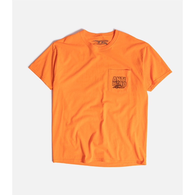 Antihero Custom Pocket T-Shirt S Safety Orange