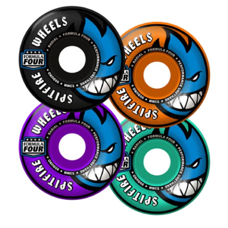 Spitfire F4 Radial Wheels Assorted 53MM 99D 53mm Black