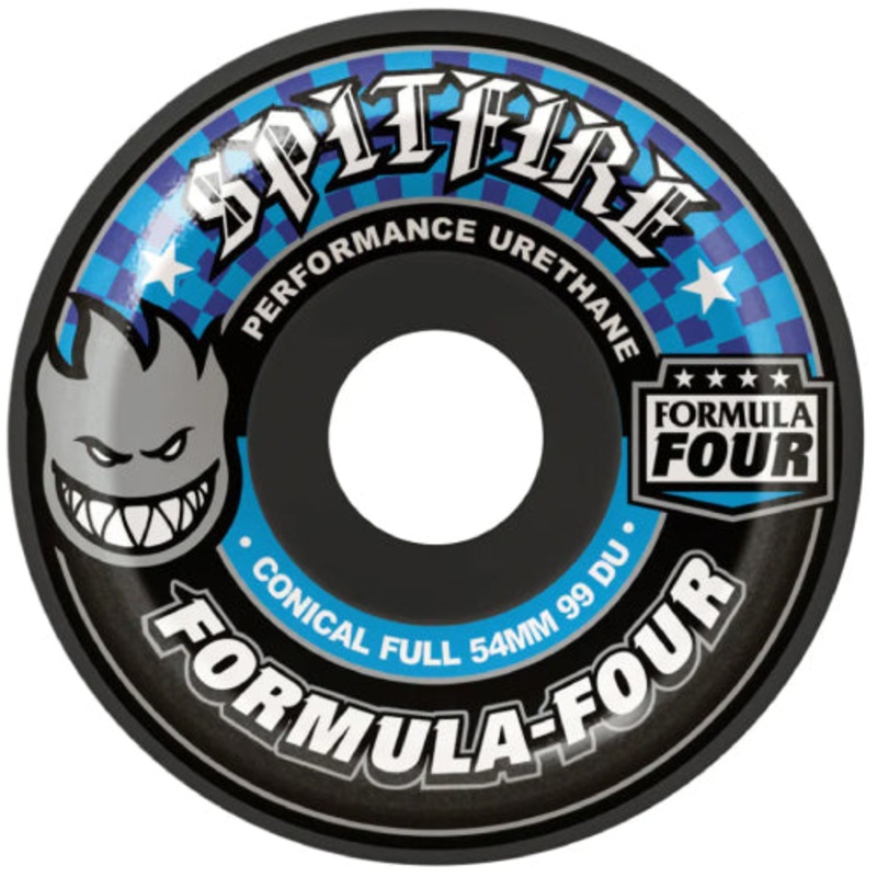 Spitfire Formula Four Conical Full Dark Grey Wheels 54MM 99D 54mm