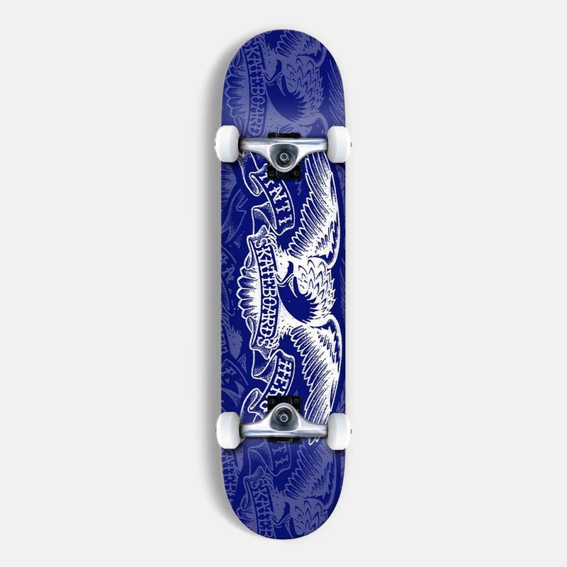 Anti Hero Skateboards – 7.5″ Repeater Eagle Complete Skateboard – Blue / White