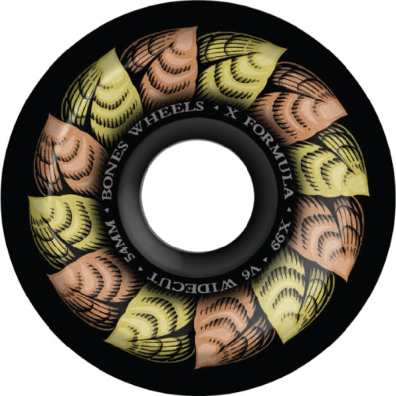 Bones X-Formula V6 Wide-cut Leaving Black Wheels 54MM 99A 54mm