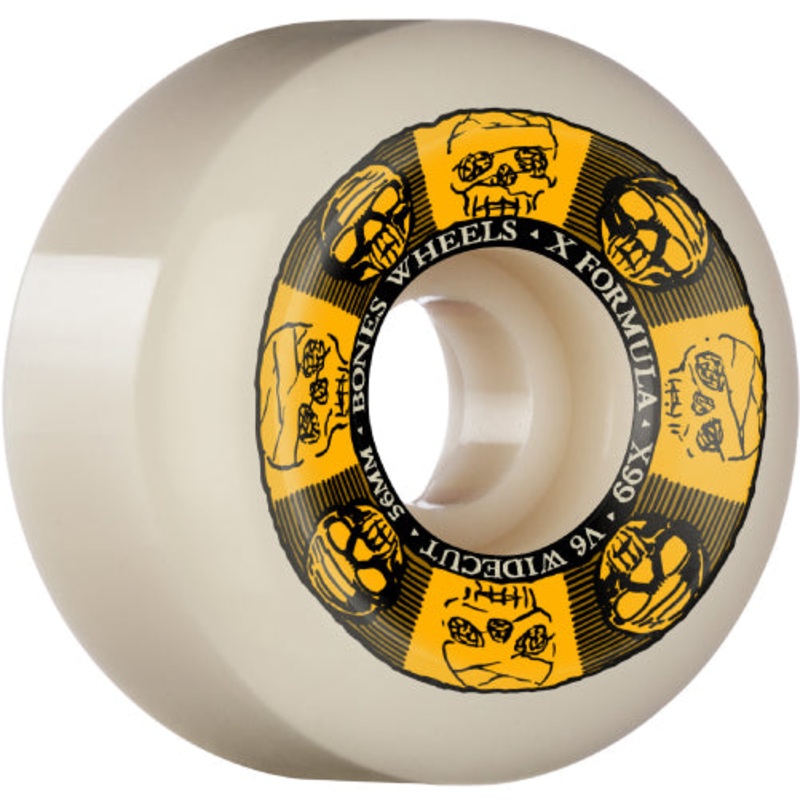 Bones X-Formula V6 Wide-cut Wheels Black/Gold 56MM 99A 56mm
