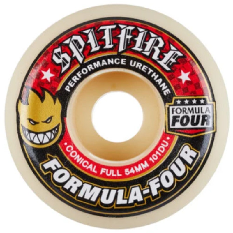 Spitfire F4 Conical Full Red/Black/Natural Wheels 54MM 101D 54mm