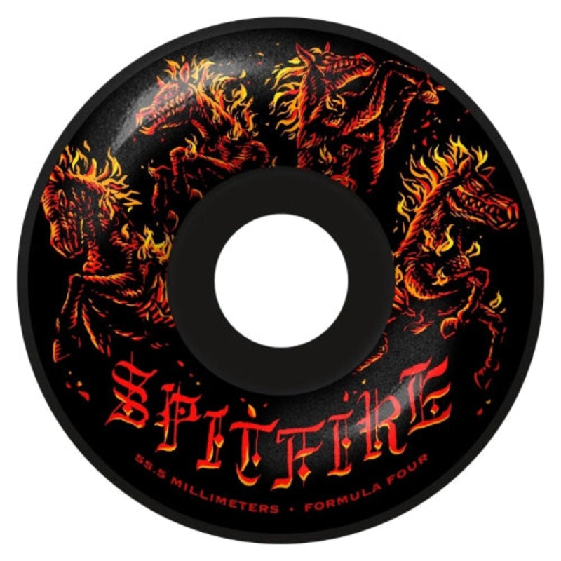 Spitfire F4 Radial Apocalypse Wheels Black 55.5MM 99D 55.5mm