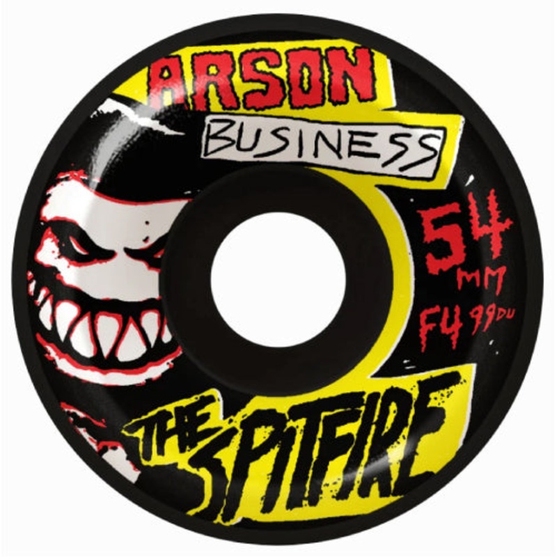 Spitfire F4 Conical Arson Business Wheels Black 54MM 99D 54mm