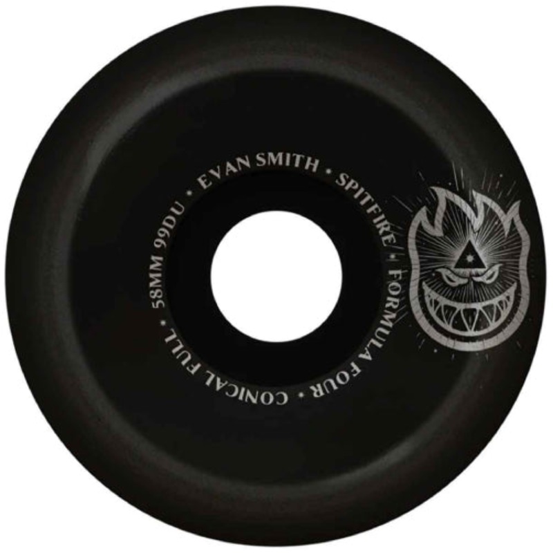 Spitfire F4 Evan Smith Conical Full Wheels Black 58MM 99D 58mm