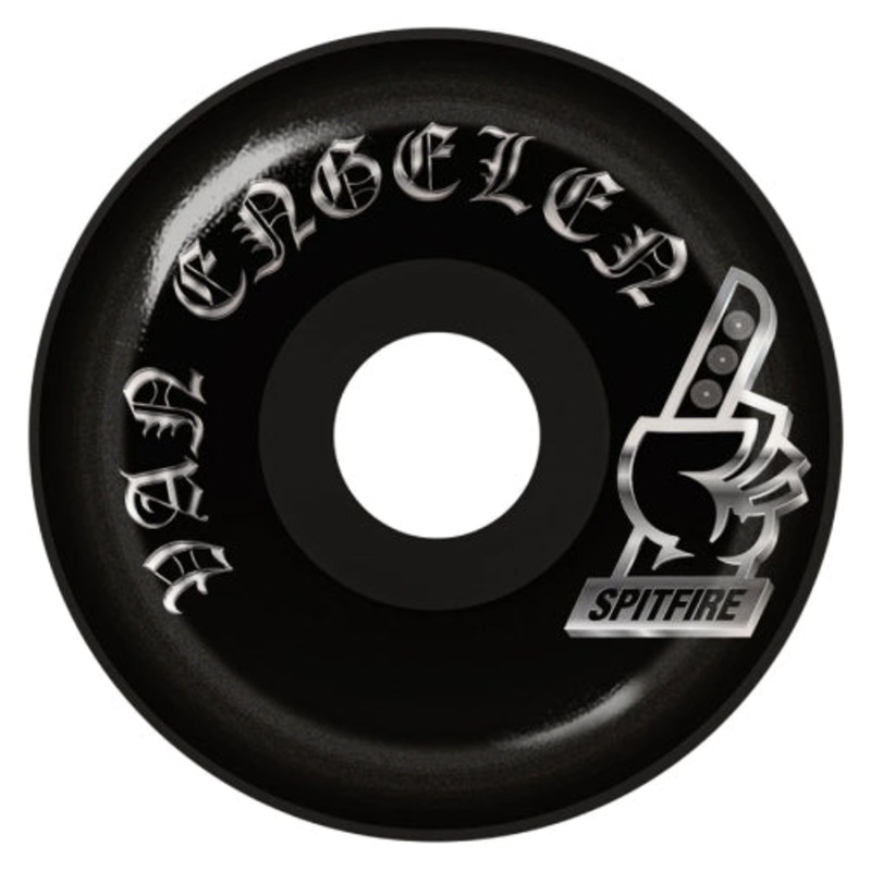 Spitfire F4 Conical Chrome Wheels Black 56MM 99D 56mm