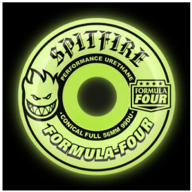 Spitfire F4 Conical Full Glow Wheels Natural 58MM 99D 58mm