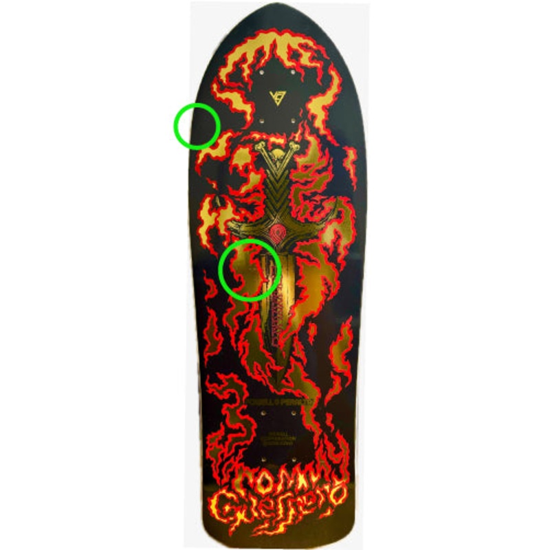 *BLEMISH* Powell Peralta Bones Brigade Series 16 TOMMY GUERRERO Black/Gold Foil Deck 9.75″ 9.75″