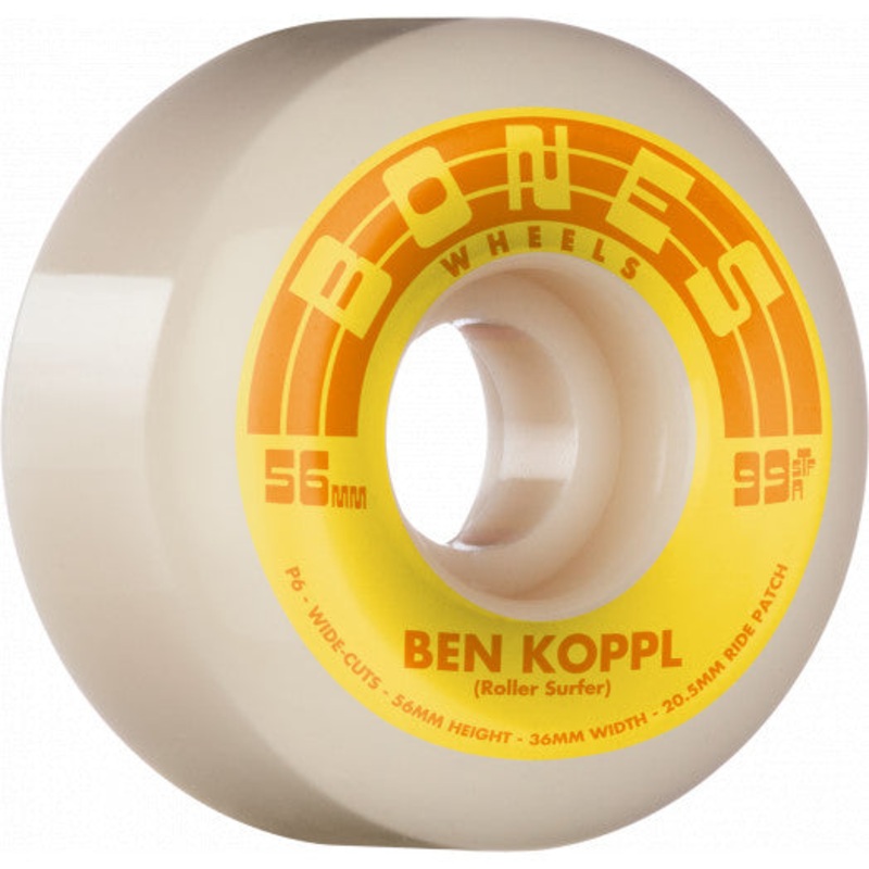 Bones STF Rollersurfer Koppl V6 Wide-cut Wheels 56MM 99A