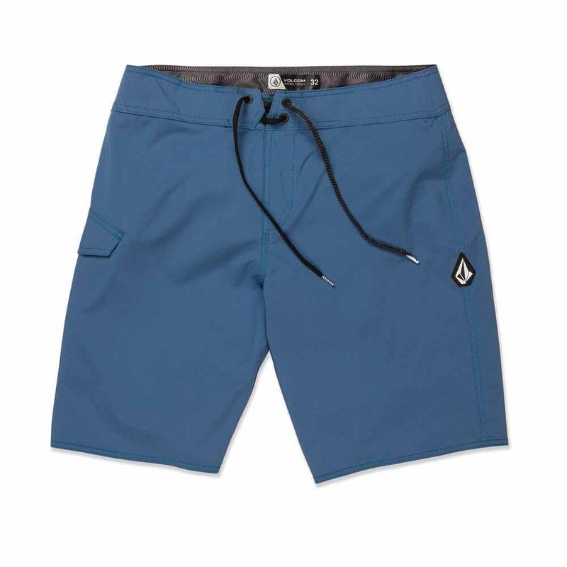 Volcom Lido Solid Modern Shorts Trunks Aged Indigo Blue 34