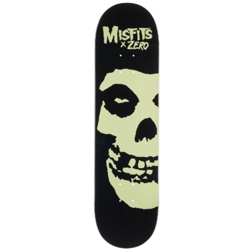 Zero X Misfits Fiend Skull Glow in the Dark Skateboard Deck 8.25″ 8.25″