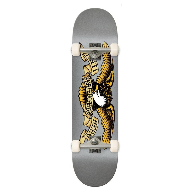 Anti Hero Eagle Factory Complete Skateboard Grey 8.5″