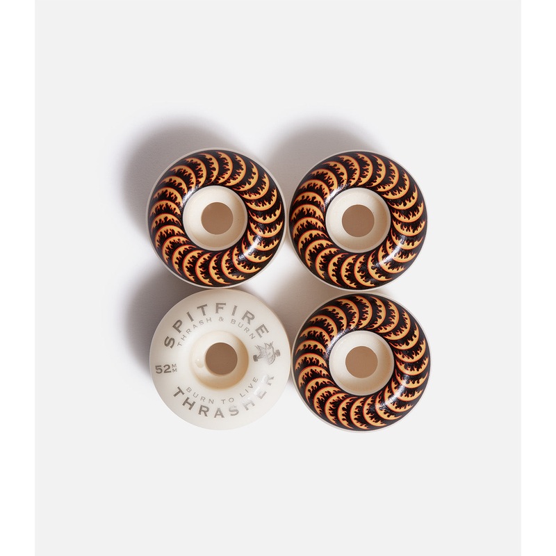 Spitfire X Thrasher Formula Four Classic Flame Wheel 99DU 52mm Natural