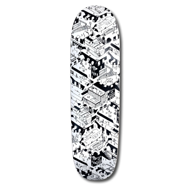 TR7 QUAY STREET SPOTS 8.75″ FOOTBALL SHAPE SKATEBOARD DECK 8.75″