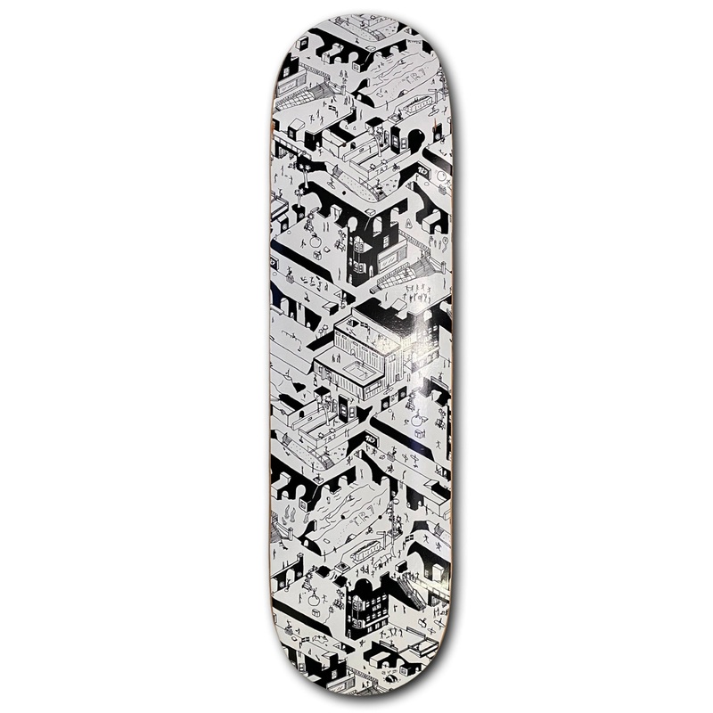 TR7 QUAY STREET SPOTS SKATEBOARD DECK 7.25″