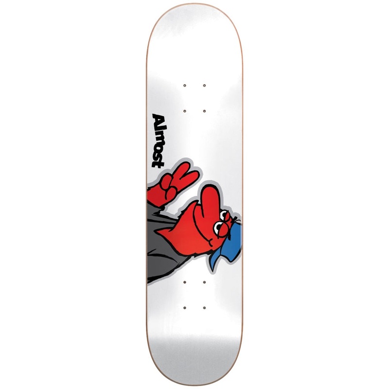 Almost Red Head HYB 8.375 White Skateboard Deck