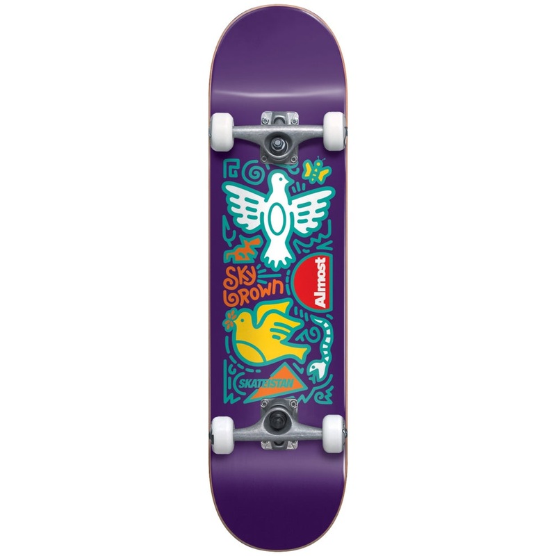 Skateistan Doodle First Push Purple 7.875 Complete Skateboard 7.875 PURPLE