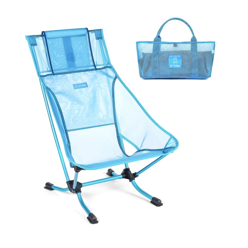 BEACH CHAIR – BLUE MESH WITH TOTE BAG
