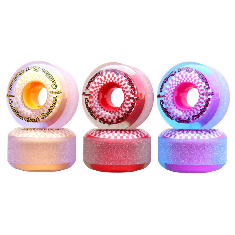 Cadillac Wheels Clout Cruisers 57mm 80A Blue w/ Pink Hub