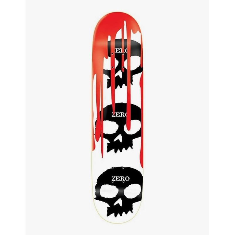 Zero 3 Skulls w/Blood Skateboard Deck 7.875″