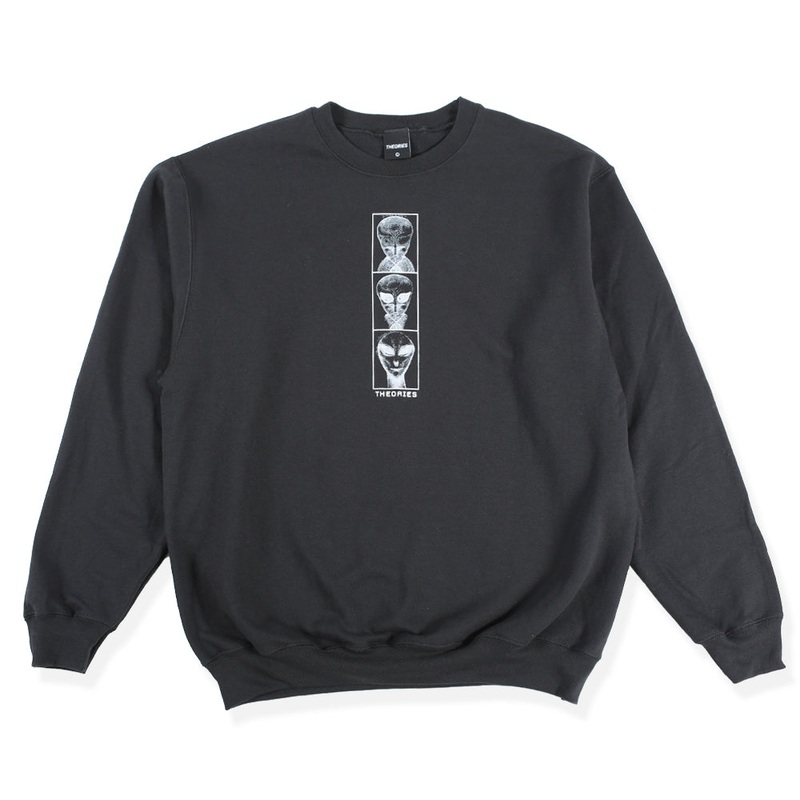 THEORIES ALIEN EVOLUTION 2 CREWNECK BLACK MEDIUM