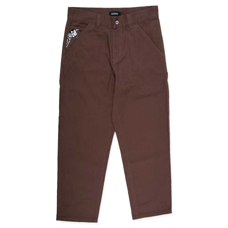 THEORIES PIANO TRAP TWILL CARPENTER PANTS DARK BROWN SMALL (30)