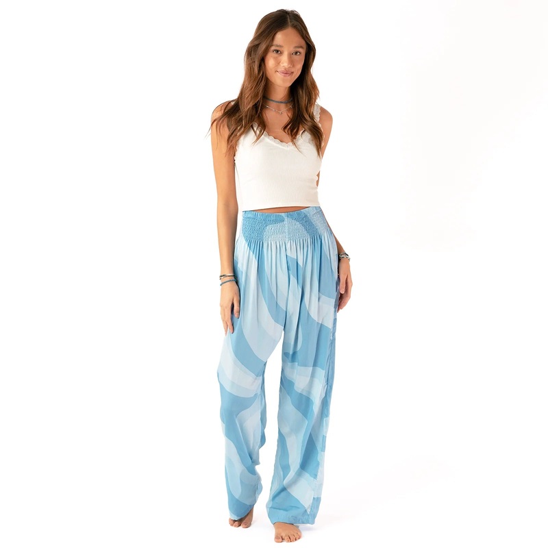 Lotus and Luna – Wide Leg Pants Blue Lagoon