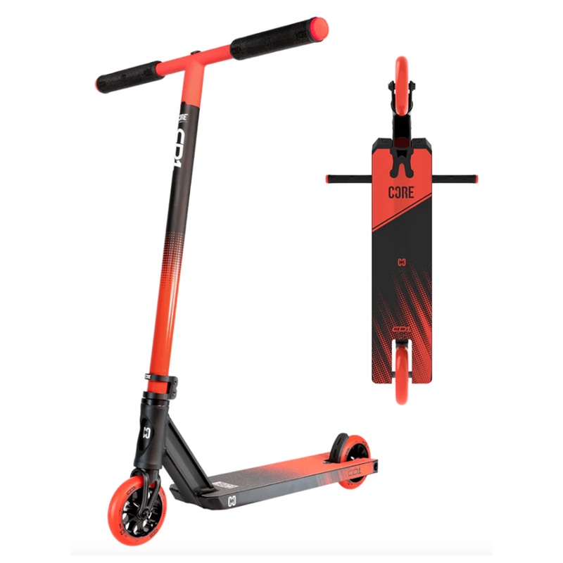 Core CD1 Stunt Scooter Red/Black FREE STAND