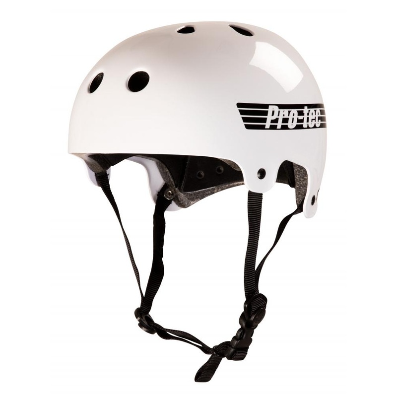 Protec Old School Certified Helmet Gloss White Large