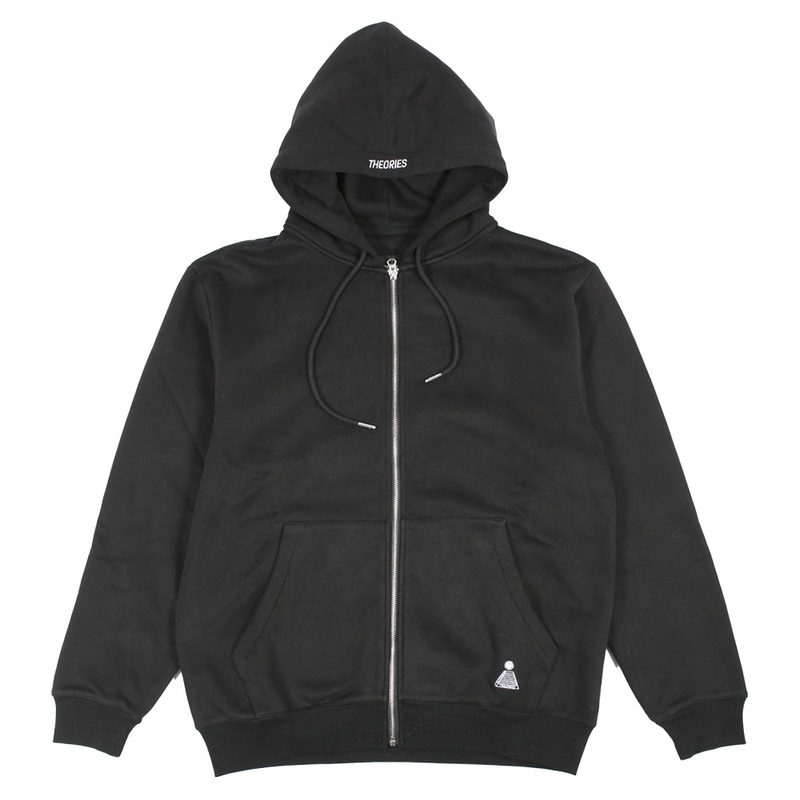 THEORIES SCRIBBLE SPORT ZIP HOOD BLACK MEDIUM