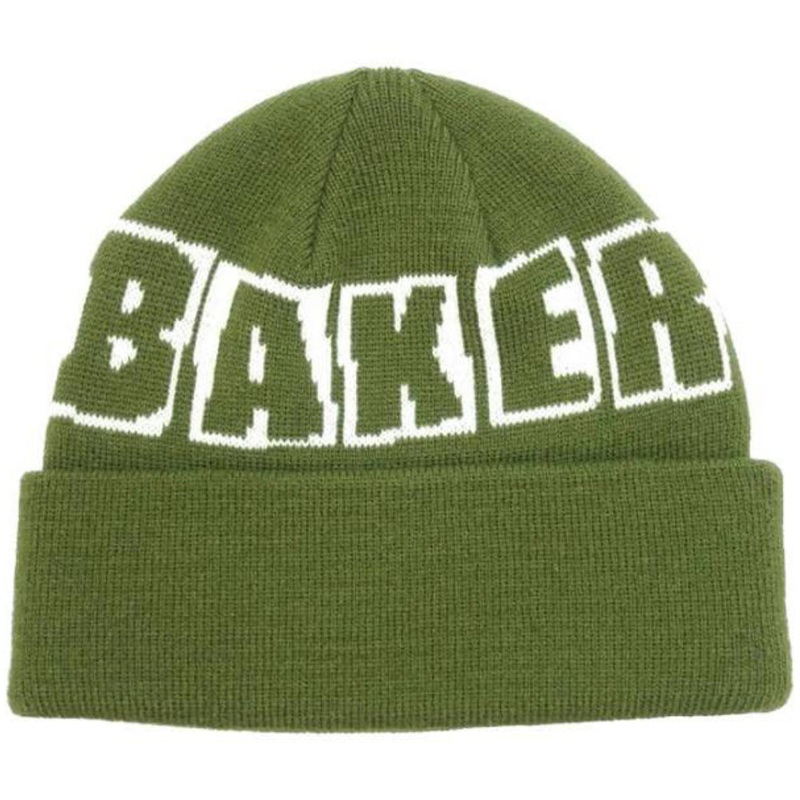 Baker Brand Logo Dark Green Beanie Green