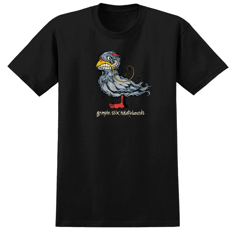 ANTIHERO GRIMPLE PIGEON T-SHIRT BLACK MEDIUM