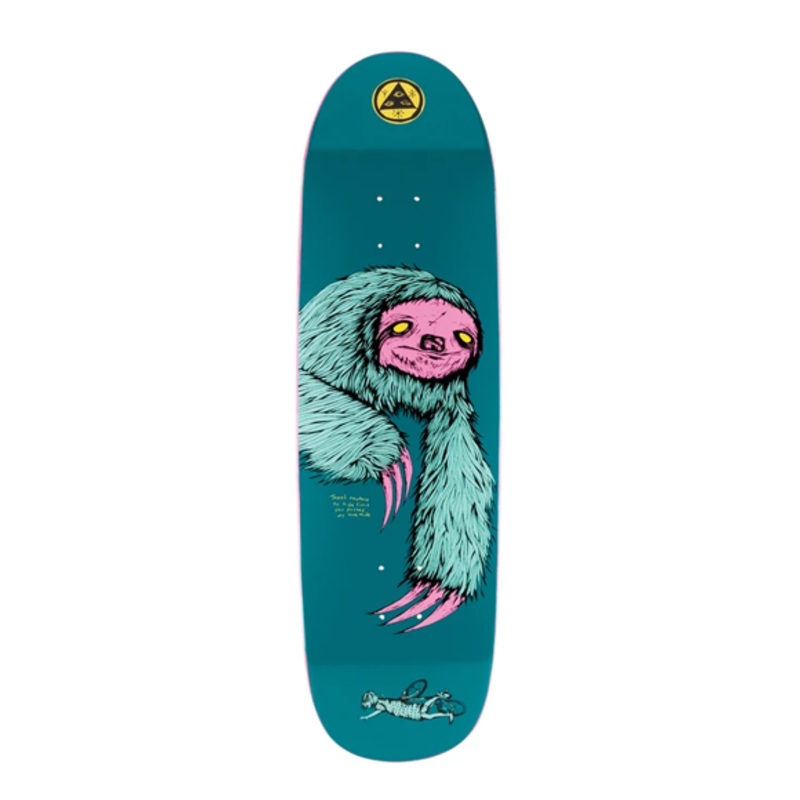 Welcome Sloth on Atheme Deck – Deep Teal 8.8″
