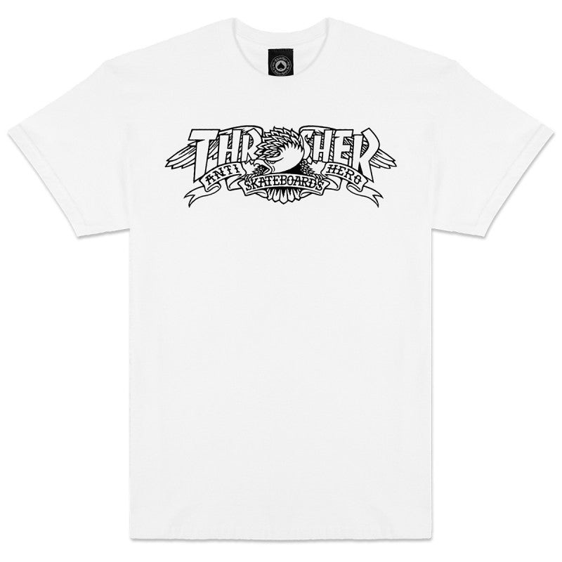 ANTIHERO X THRASHER MAG BANNER WHITE SMALL
